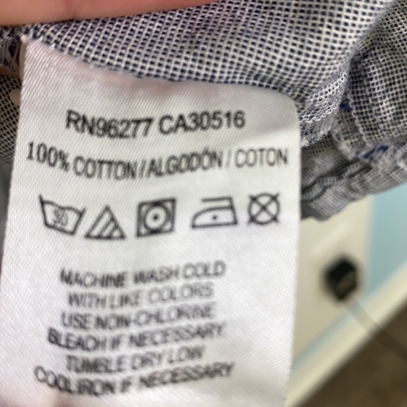 Vans - White & Navy Button Up Short Sleeve Shirt Size XL - Picture 11 of 13